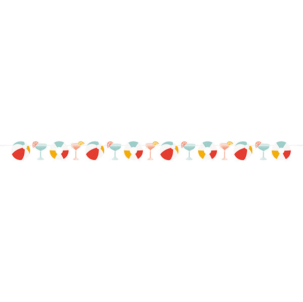 Poolside Summer Cutout Garland (2.74m)