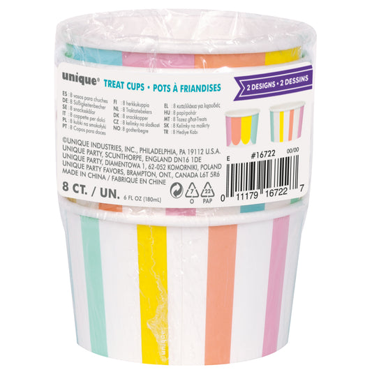 Pastel Ice Cream Paper Cups 180ml (Pack of 8)