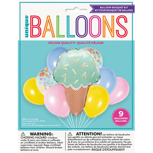 Balloon Bouquet Kit "Pastel Ice Cream" (9 piece set)