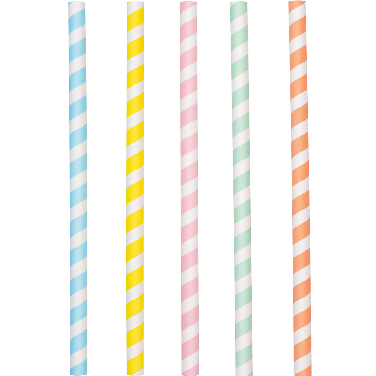 Paper Pastel Milkshake Straws - Assorted Colours (Pack of 10)