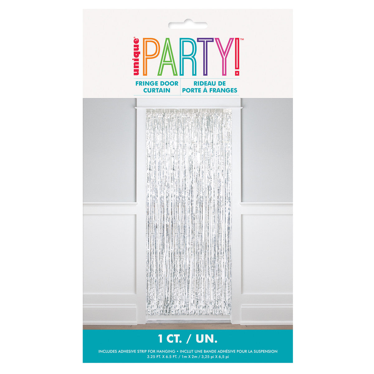 Fringe Door Curtain - Silver