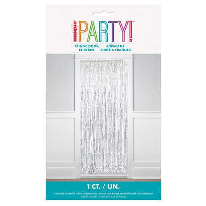 Fringe Door Curtain - Silver