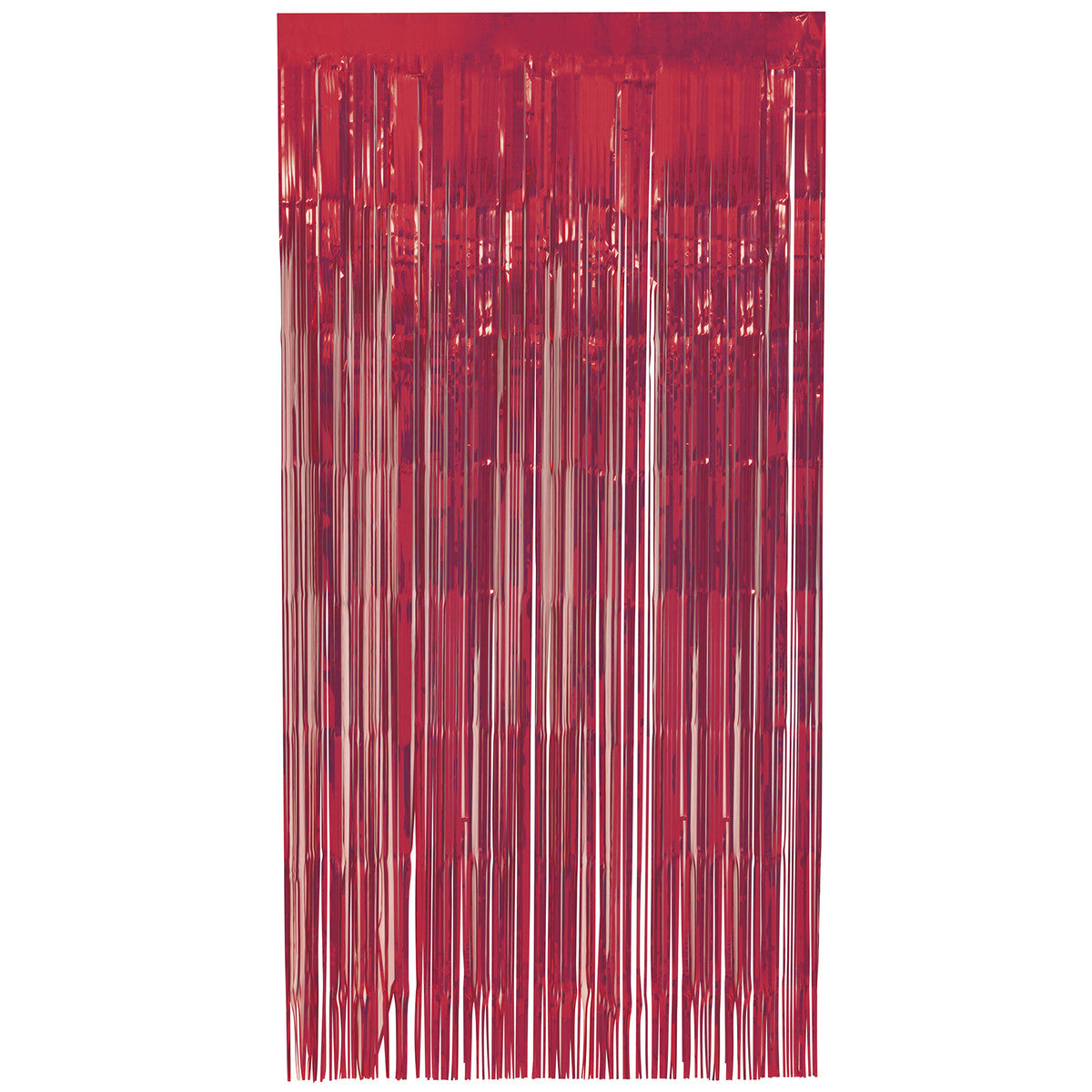 Fringe Door Curtain - Ruby Red