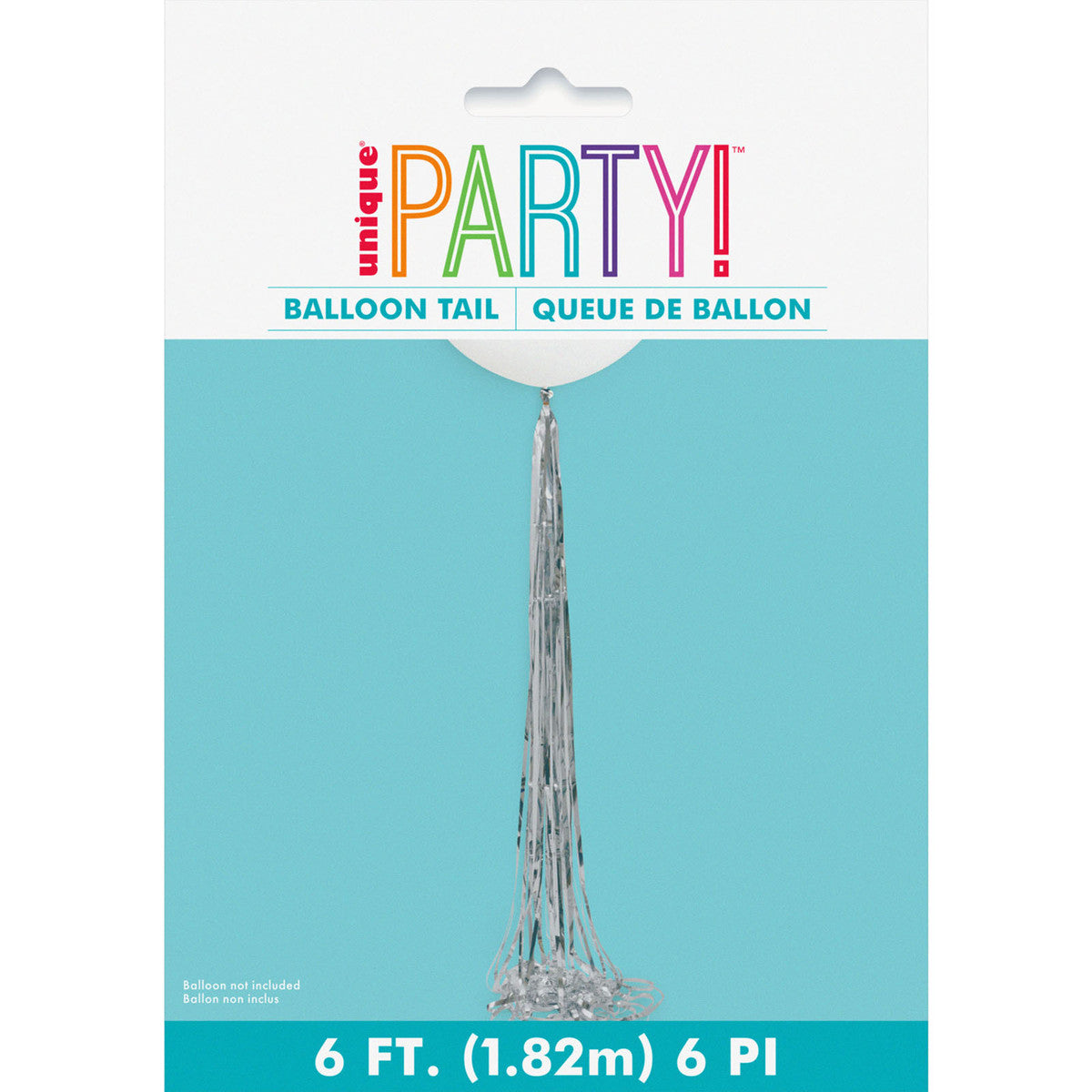 Silver Foil Tassel Balloon Tail 1.82m