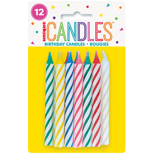 Large Spiral Candles (Pack of 12)