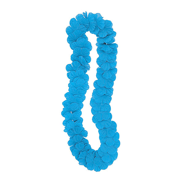 Luau Flower Lei 106cm - Teal Blue.