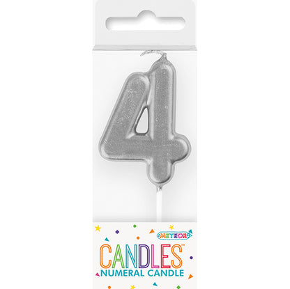 Silver Mini Numeral Pick Candle - 4