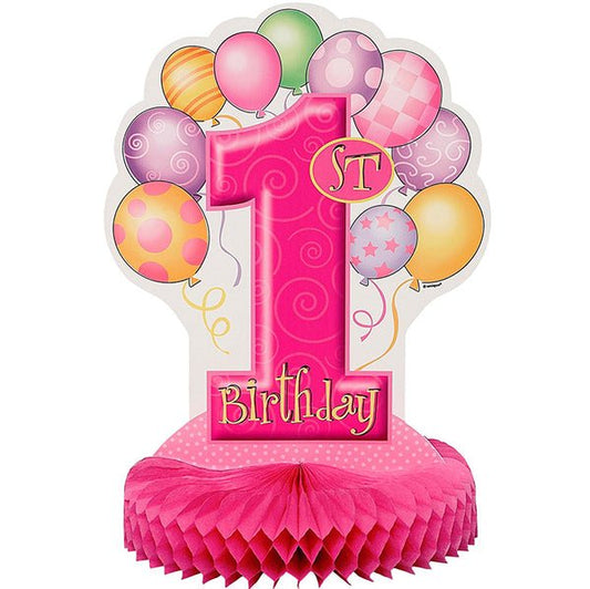 1st Balloons Pink Honeycomb Centrepiece 35cm - The Party Marketplace