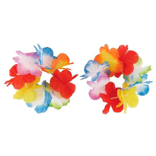 2 Lua Flower Bracelets - Multicolour - The Party Marketplace