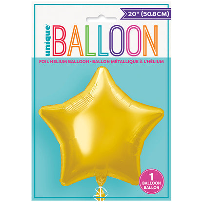 Gold Star Foil Balloon 50cm