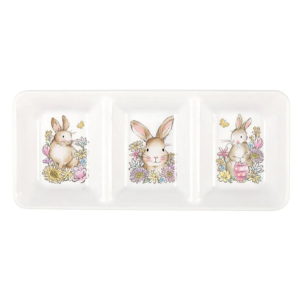 Easter Whimsy Reusable Serving Tray With 3 Sections