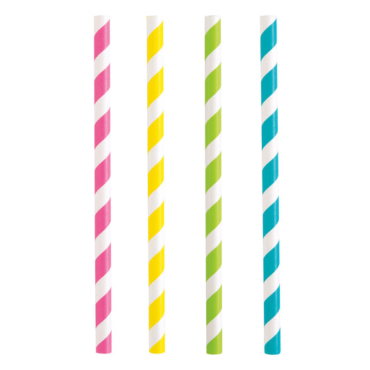 Paper Smoothie Straws - Assorted Colours (Pack of 25)