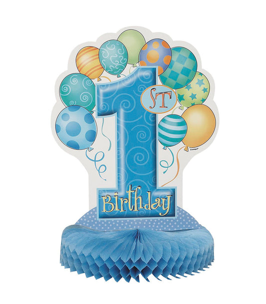 1st Balloons Blue Honeycomb Centrepiece 35cm