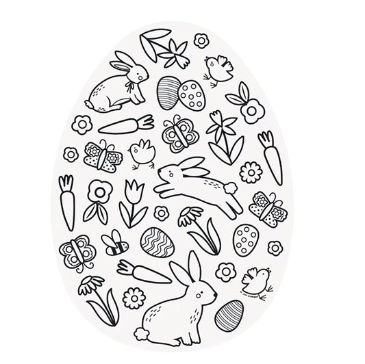 Playful Easter Egg Colouring Placemats (Pack of 8)