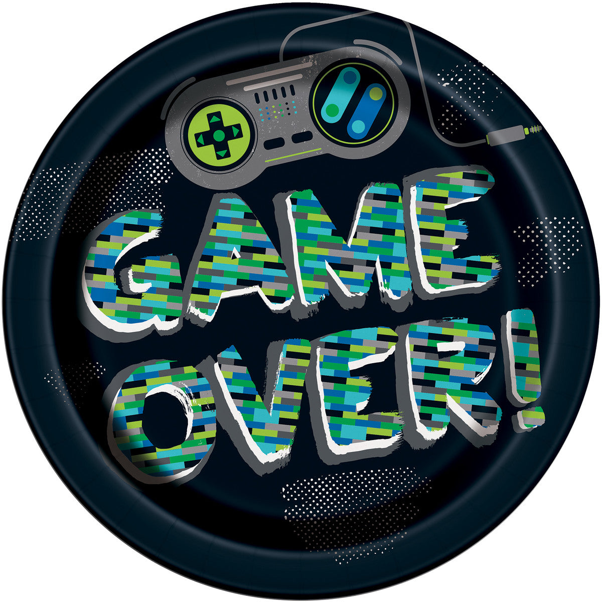 Gamer Birthday Paper Plates 23cm (Pack of 8)