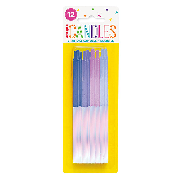 Iridescent Assorted Candles 12.7cm (Pack of 12)