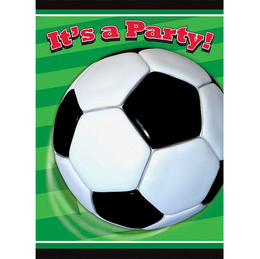 3D Soccer Invitations (Pack of 8)