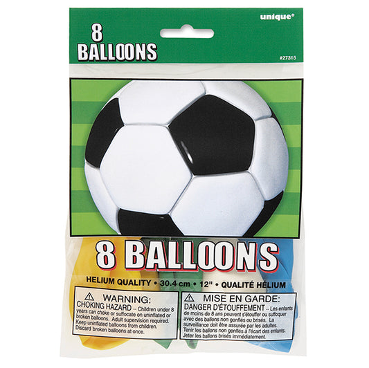 3D Soccer Balloons 30cm (Pack of 8)