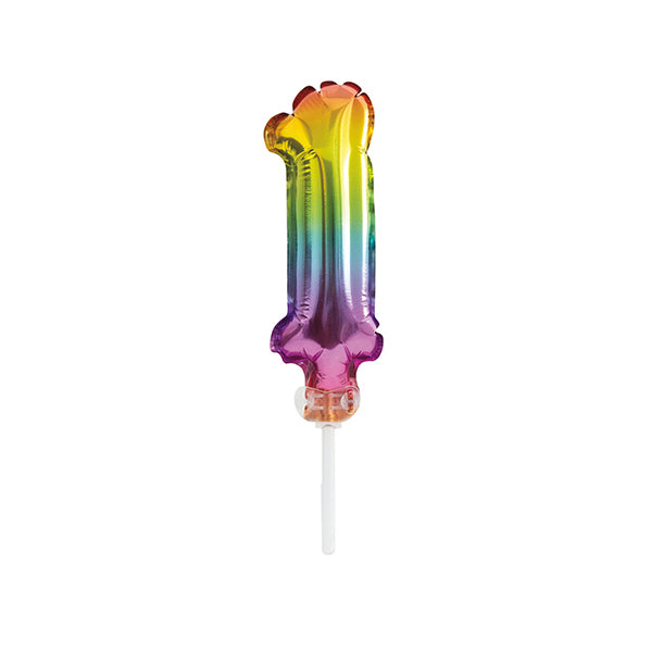 Foil Balloon Cake Topper - Rainbow "1"