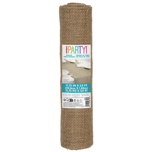 Garden Party Burlap Table Runner