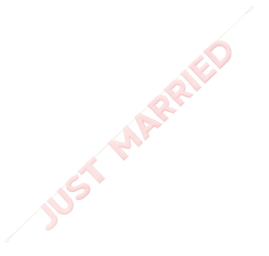 "Just Married" Fabric Garland (2.13m)