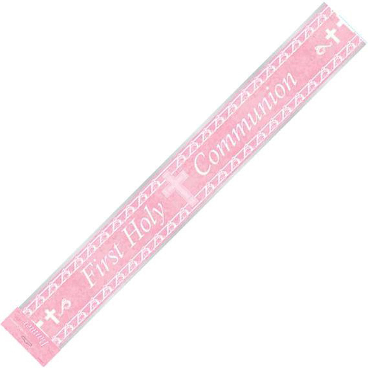 First Holy Communion Pink Foil Banner (12ft)