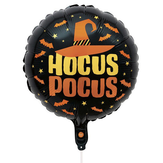 "Hocus Pocus" Halloween Foil Balloon With Ribbon 43cm