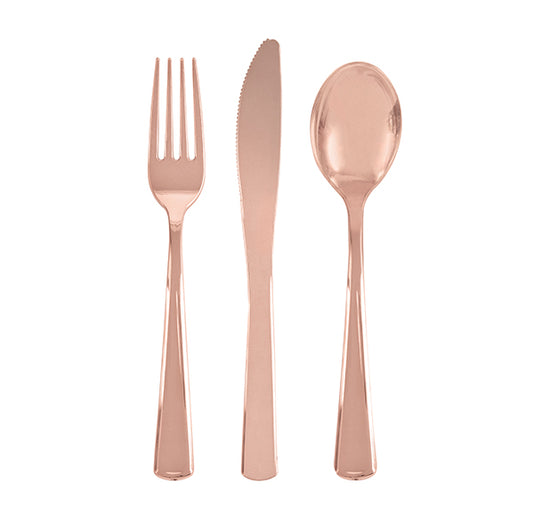 Rose Gold Assorted Cutlery (Pack of 18)