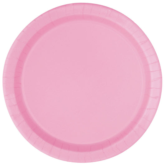 Lovely Pink Paper Plates 23cm (Pack of 8)