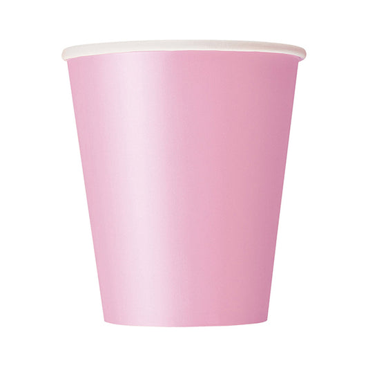 Lovely Pink Paper Cups 270ml (Pack of 8)