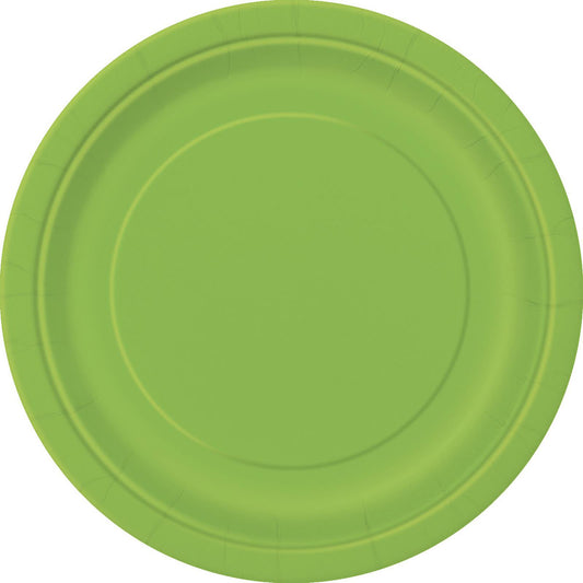 Lime Green Paper Plates 18cm (Pack of 20)