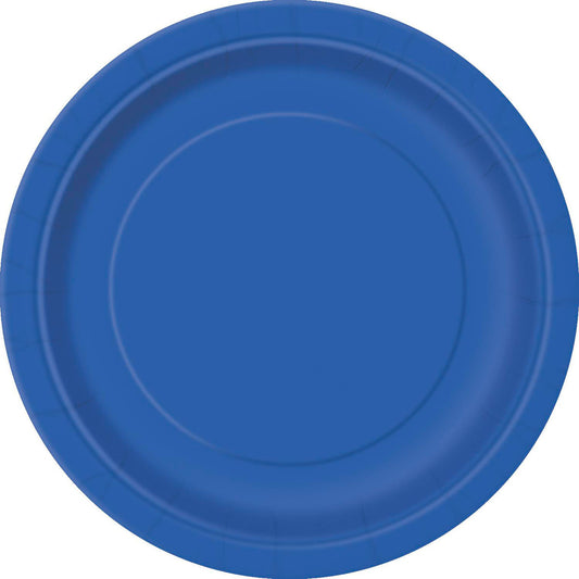 Royal Blue Paper Plates 23cm (Pack of 8)