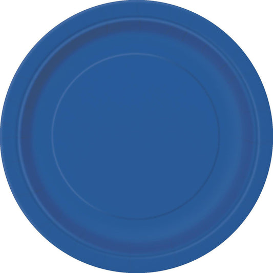 Royal Blue Paper Plates 23cm (Pack of 16)