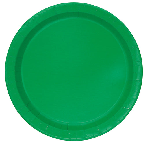 Emerald Green Paper Plates 23cm (Pack of 16)