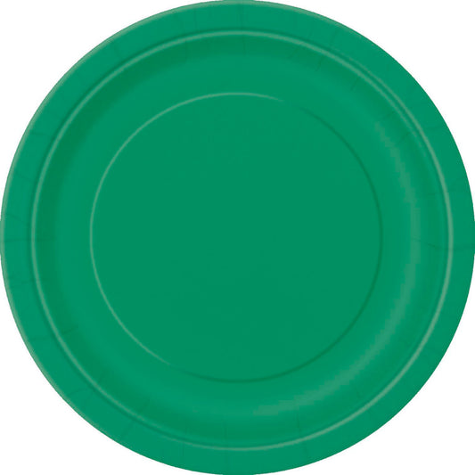 Emerald Green Paper Plates 23cm (Pack of 8)