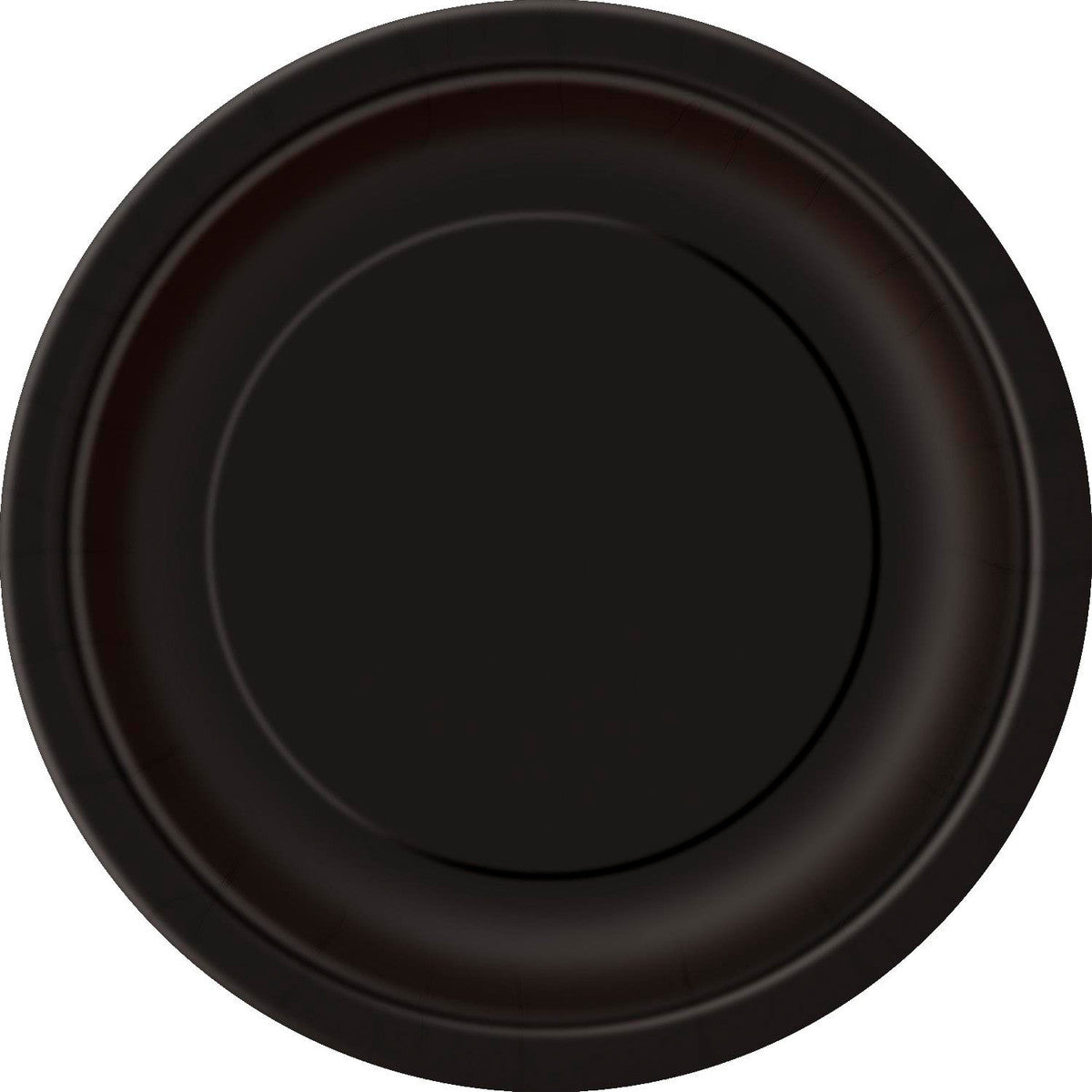 Midnight Black Paper Plates 18cm (Pack of 8)