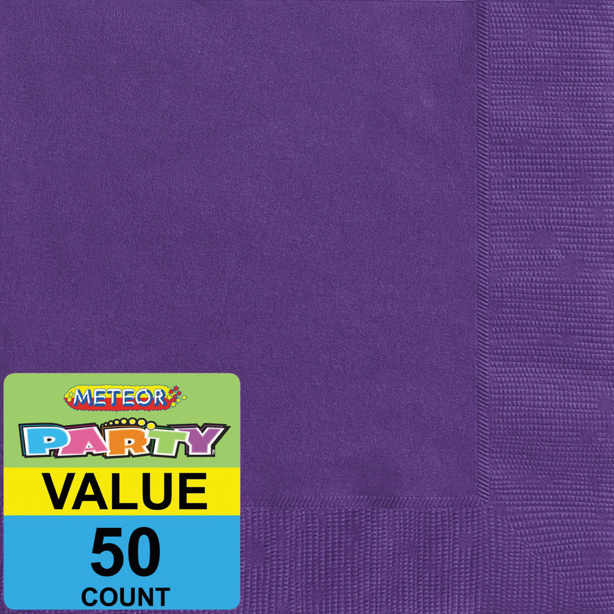 Deep Purple Beverage Napkins (Pack of 50)