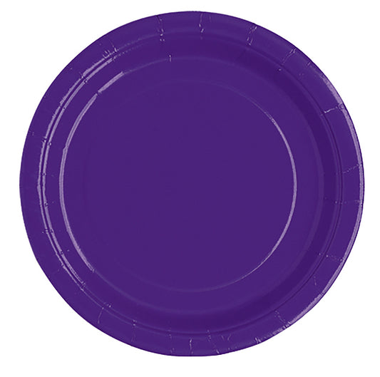 Deep Purple Paper Plates 18cm (Pack of 20)