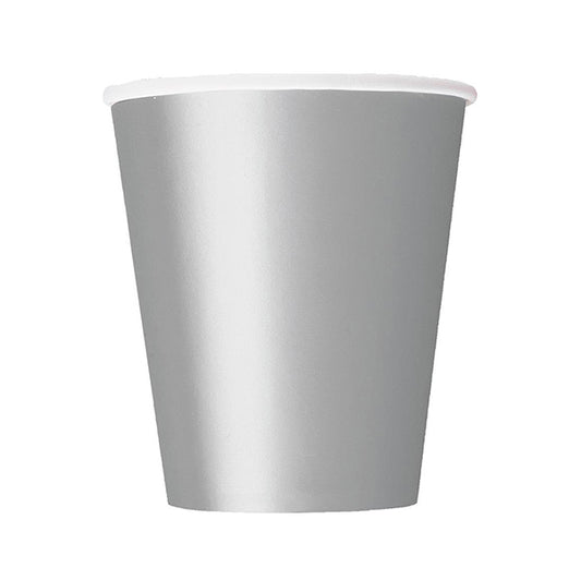 Silver Paper Cups 270ml (Pack of 14)