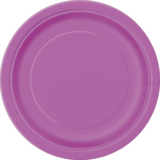 Pretty Purple Paper Plates 23cm (Pack of 8)