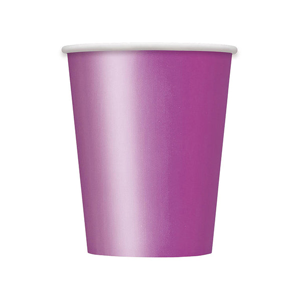 Pretty Purple Paper Cups 270ml (Pack of 14)