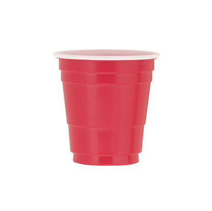 Red Plastic Shot Glasses 59.1ml (Pack of 20)