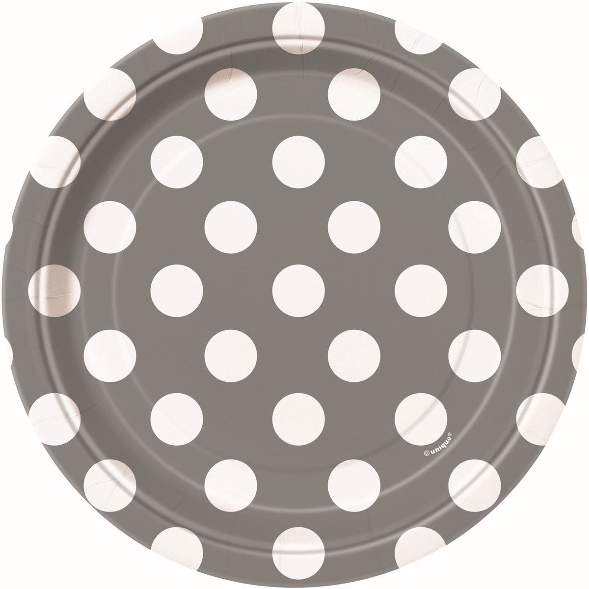 Dots Silver Paper Plates 18cm (Pack of 8)