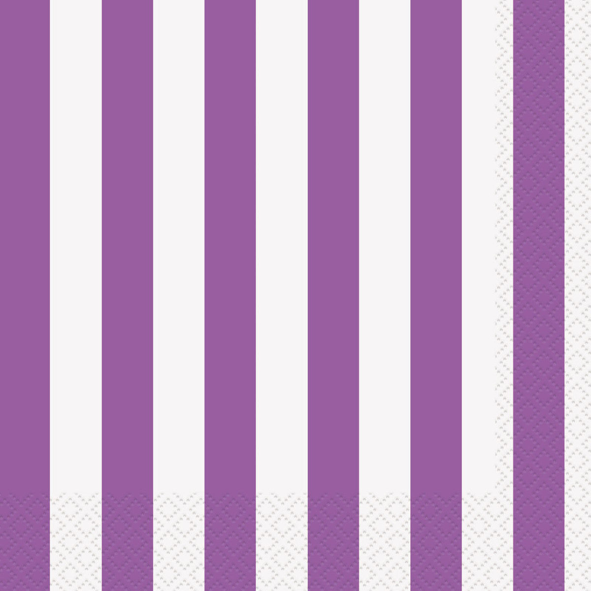 Stripes Pretty Purple Beverage Napkins (Pack of 16)