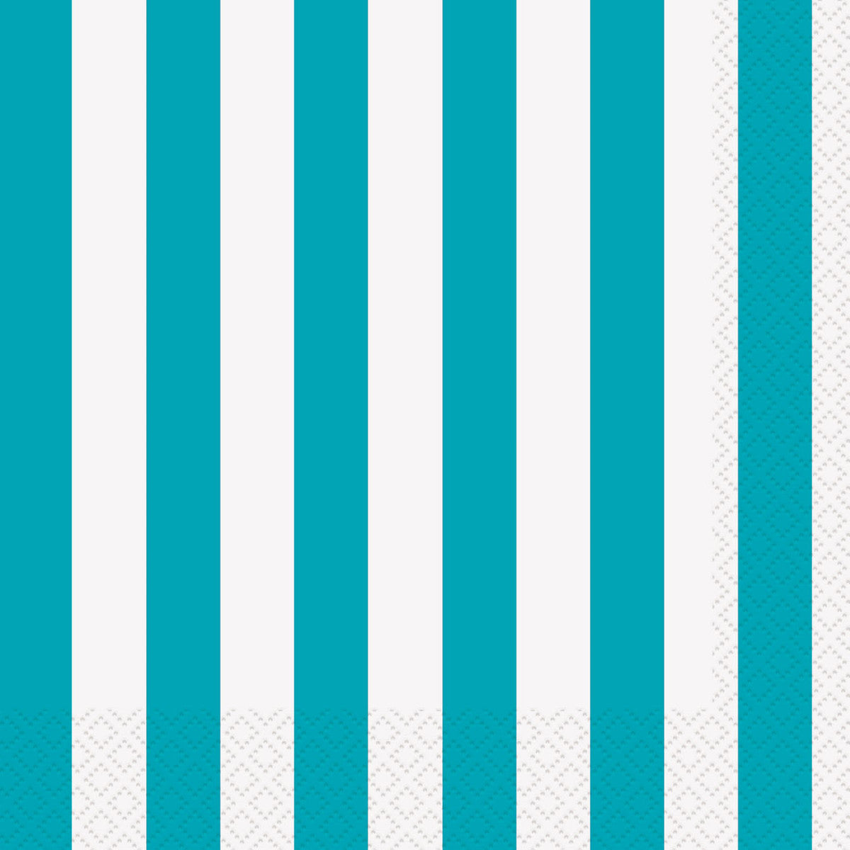 Stripes Caribbean Teal Beverage Napkins (Pack of 16)