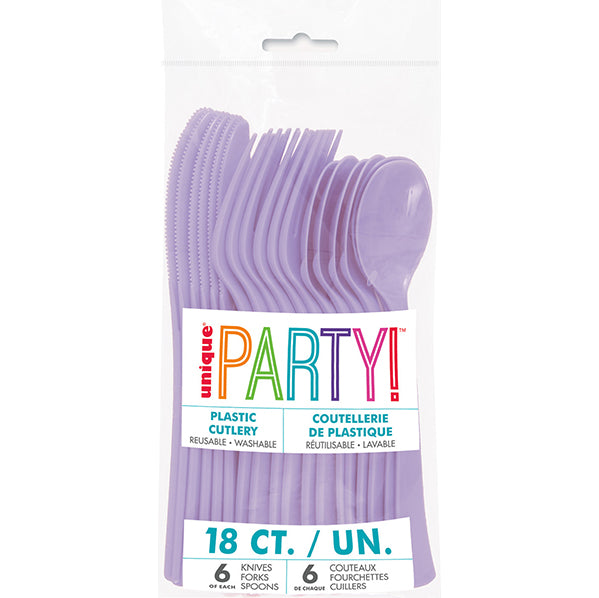 Lavender Assorted Cutlery (Pack of 18)