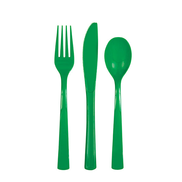 Emerald Green Assorted Cutlery (Pack of 18)