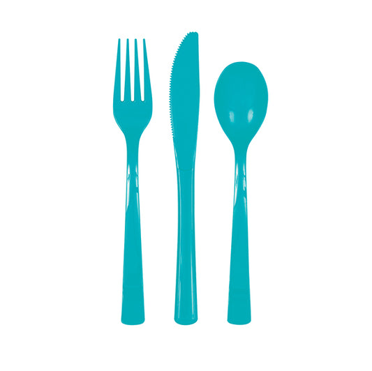 Caribbean Teal Assorted Cutlery (Pack of 18)