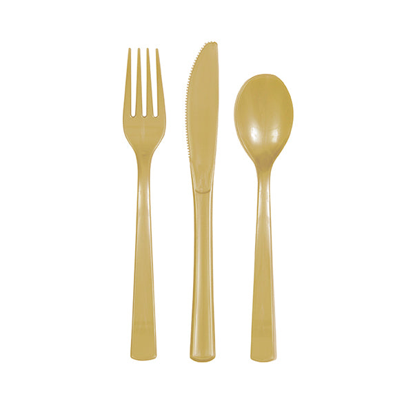 Gold Assorted Cutlery (Pack of 18)