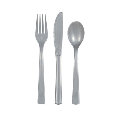 Silver Assorted Cutlery (Pack of 18)